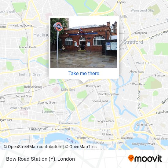 Bow Road Station (Y) map