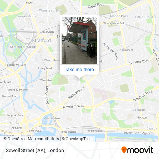 Sewell Street (AA) map