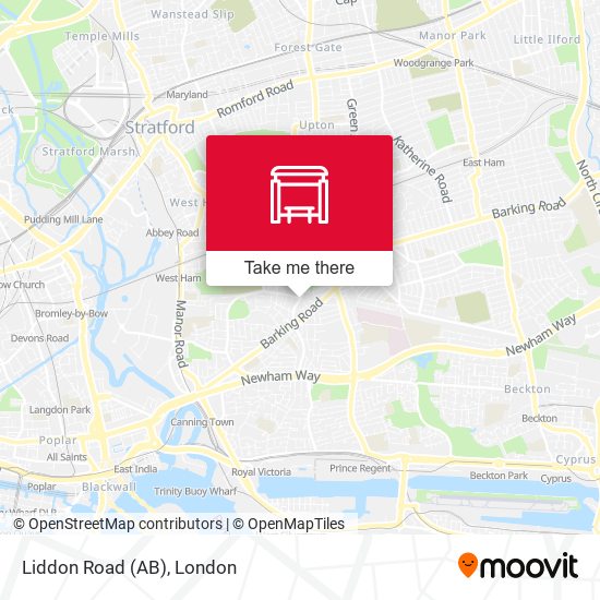 Liddon Road (AB) map