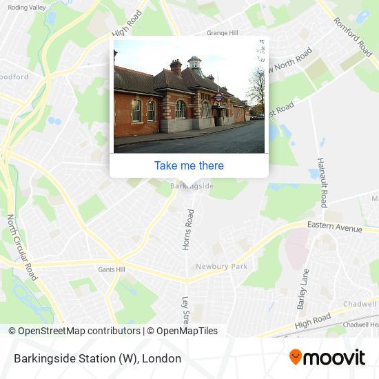 Barkingside Station (W) map