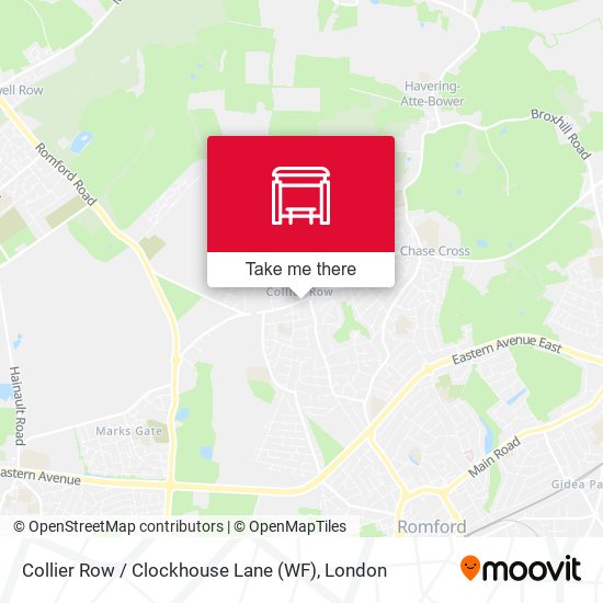 Collier Row / Clockhouse Lane (WF) map