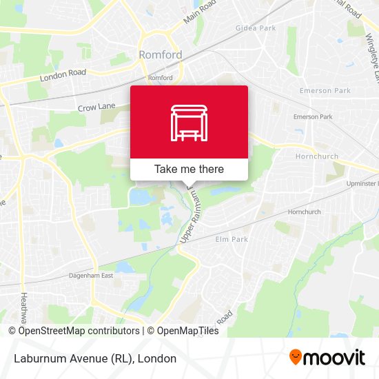 Laburnum Avenue (RL) map