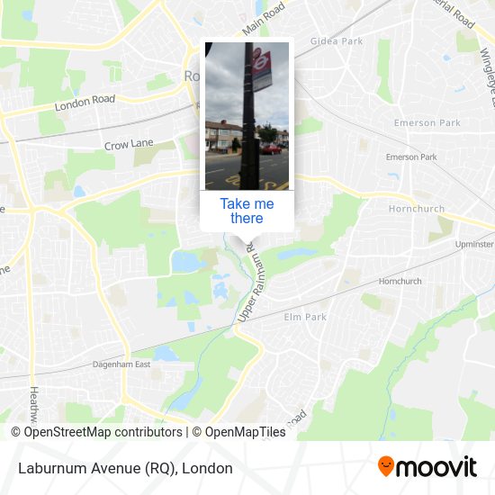 Laburnum Avenue (RQ) map