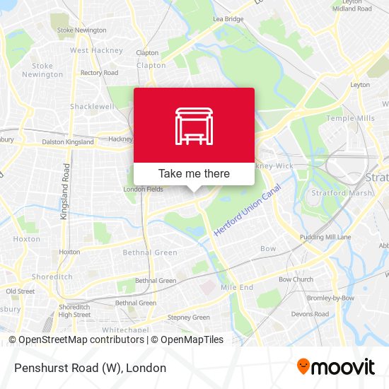 Penshurst Road (W) map