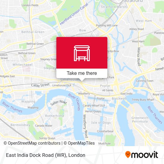 East India Dock Road (WR) map