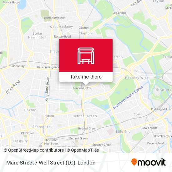 Mare Street / Well Street (LC) map