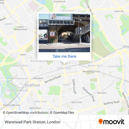 Wanstead Park Station (K) map