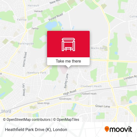 Heathfield Park Drive map