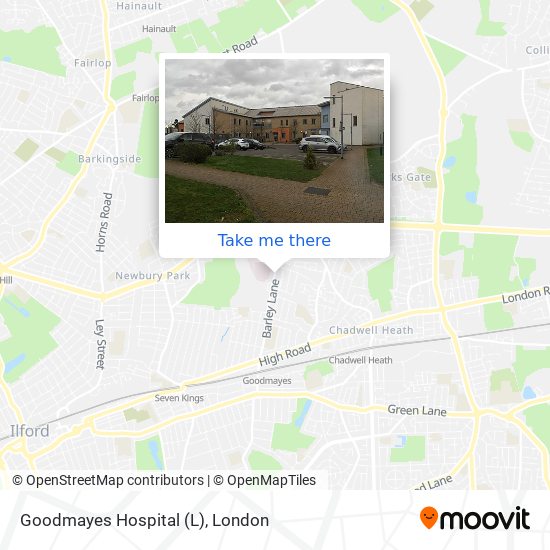 Goodmayes Hospital (L) map