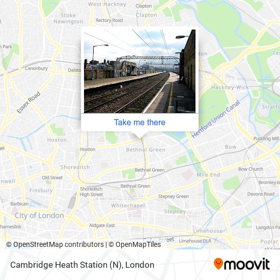 Cambridge Heath Station (N) map