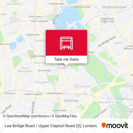 Lea Bridge Road / Upper Clapton Road (S) map