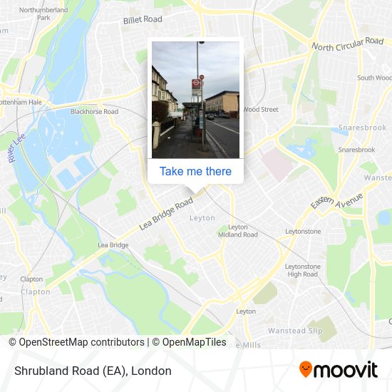 Shrubland Road (EA) map