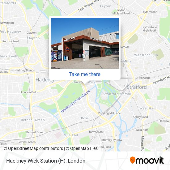 Hackney Wick Station map