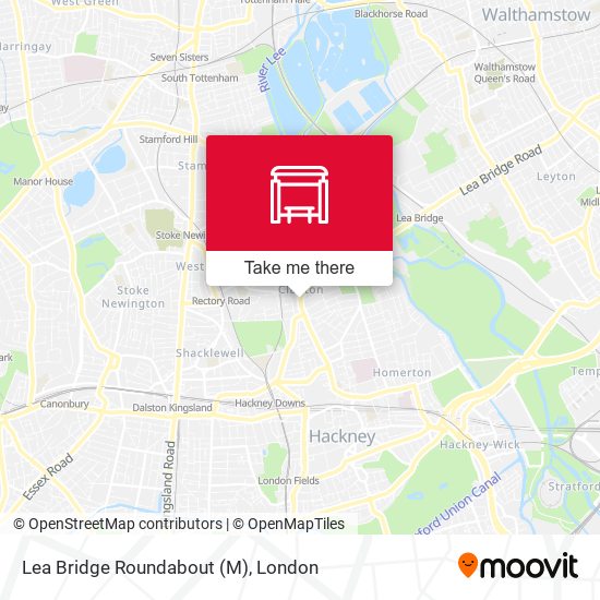 Lea Bridge Roundabout (M) map