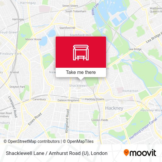 Shacklewell Lane / Amhurst Road (U) map