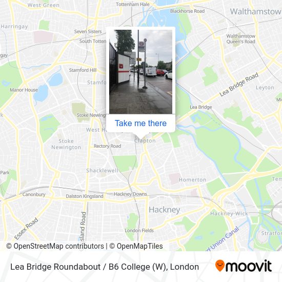 Lea Bridge Roundabout / B6 College (W) map