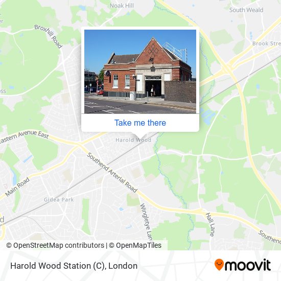 Harold Wood Station (C) map