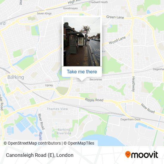 Canonsleigh Road (E) map