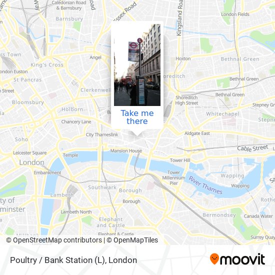 Poultry / Bank Station (L) map