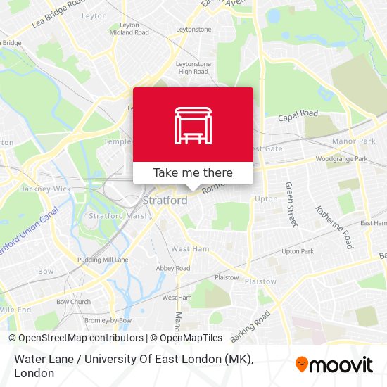 Water Lane / University Of East London (MK) map