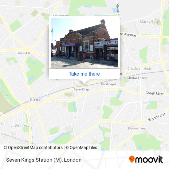 Seven Kings Station (M) map