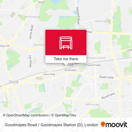 Goodmayes Road / Goodmayes Station (D) map