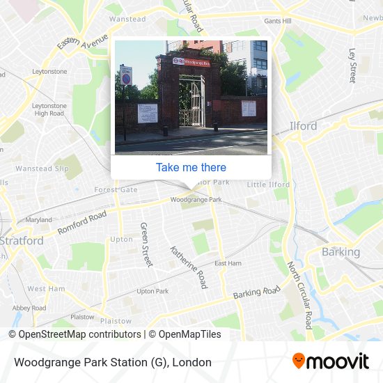 Woodgrange Park Station (G) map