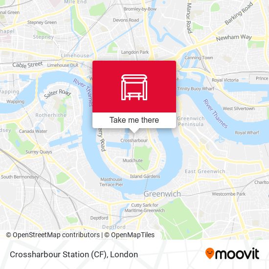 Crossharbour Station (CF) map