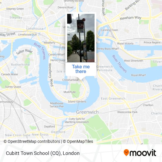 Cubitt Town School (CQ) map