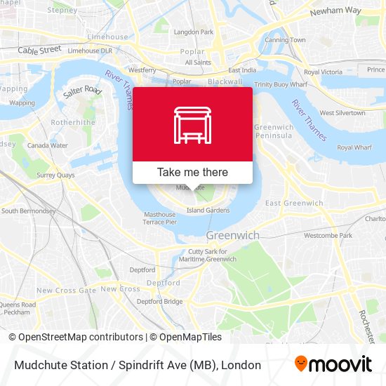 Mudchute Station  / Spindrift Ave (MB) map