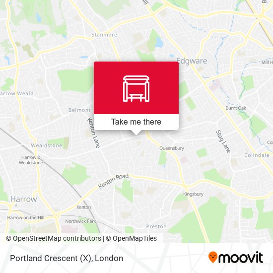 Portland Crescent (X) map