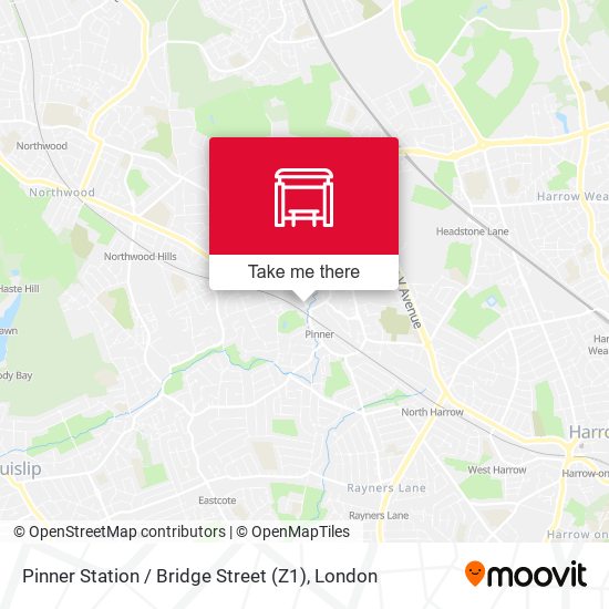 Pinner Station  / Bridge Street (Z1) map