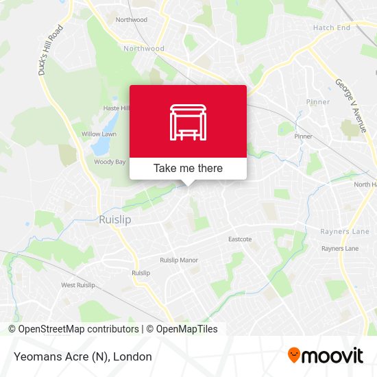 Yeomans Acre (N) map