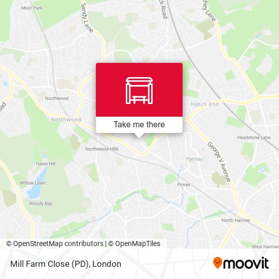 Mill Farm Close (PD) map