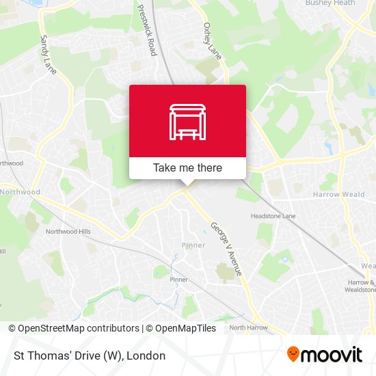 St Thomas' Drive (W) map