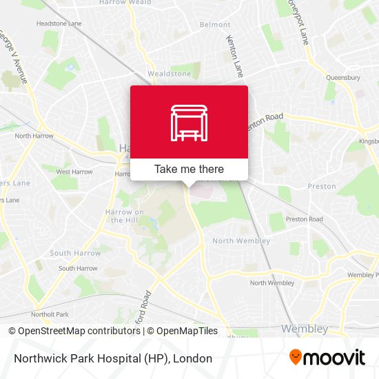 Northwick Park Hospital (HP) map