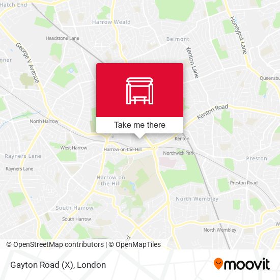 Gayton Road (X) map