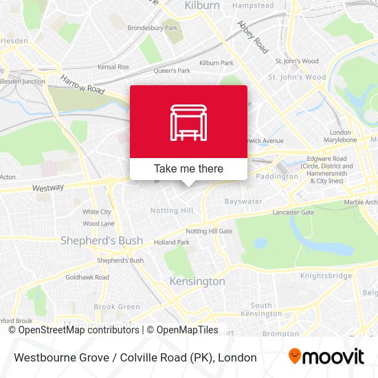 Westbourne Grove / Colville Road (PK) map