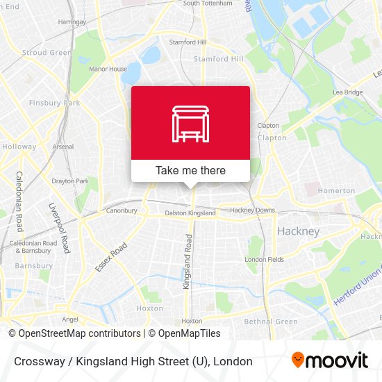 Crossway / Kingsland High Street (U) map
