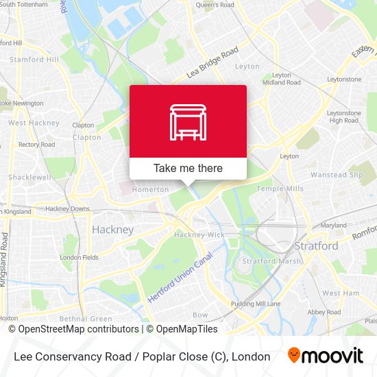 Lee Conservancy Road / Poplar Close map
