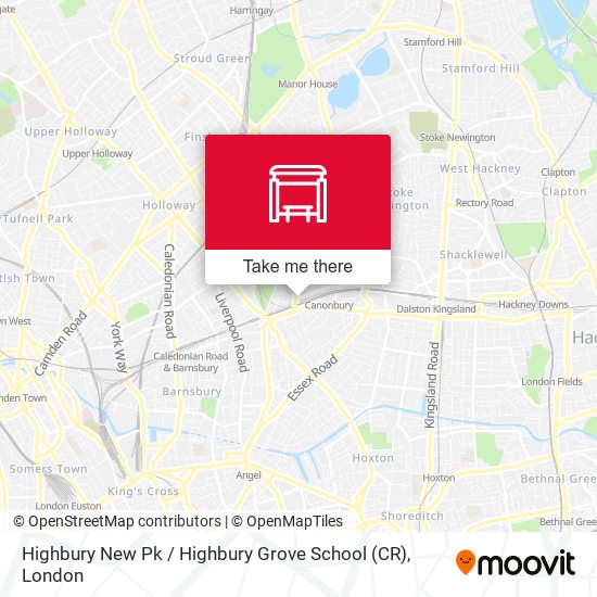 Highbury New Pk / Highbury Grove School (CR) map