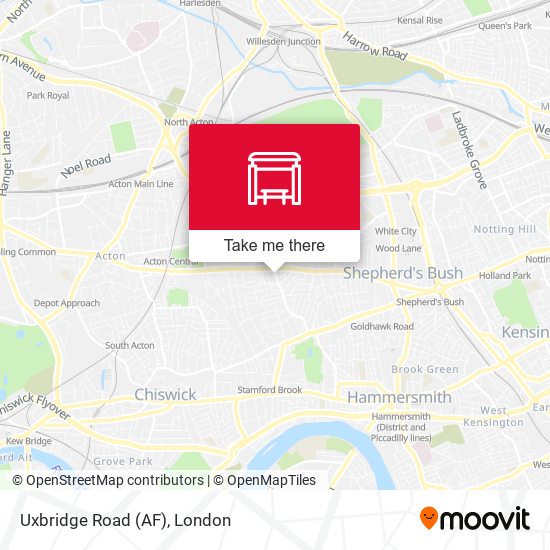 Uxbridge Road (AF) map