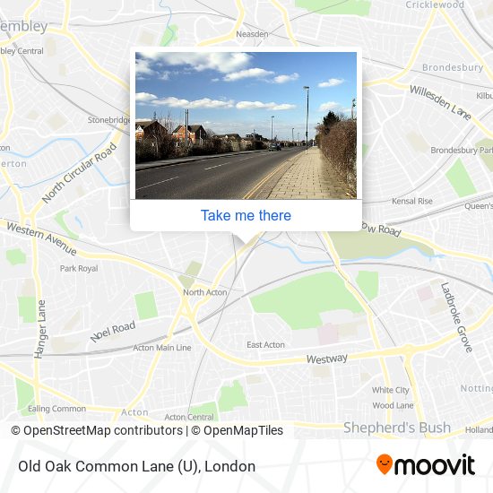 Old Oak Common Lane (U) map