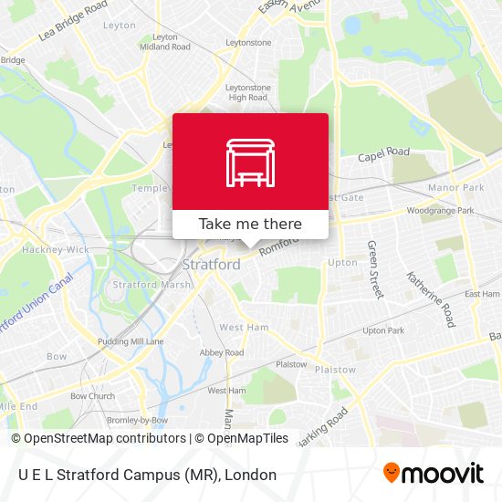 U E L Stratford Campus (MR) map