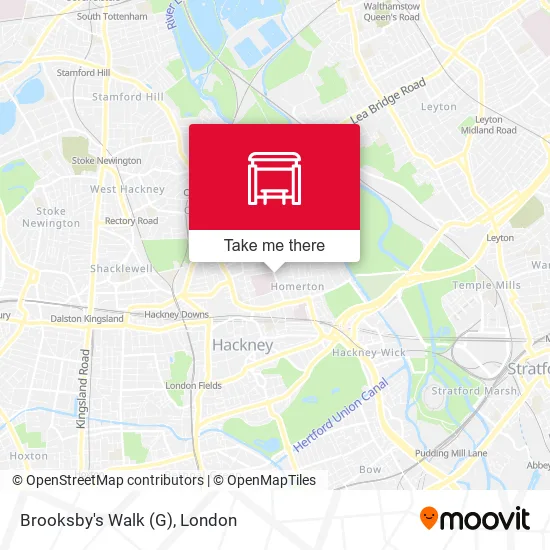 Brooksby's Walk (G) map