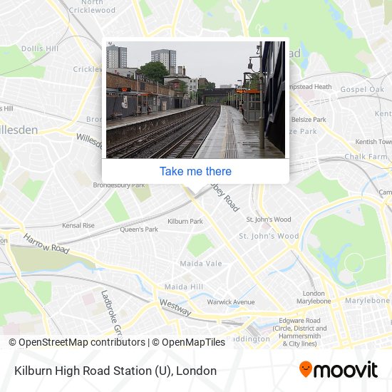 Kilburn High Road Station (U) map