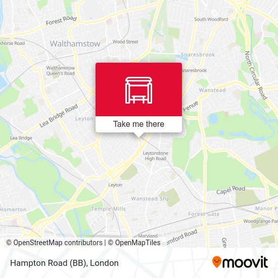 Hampton Road (BB) map