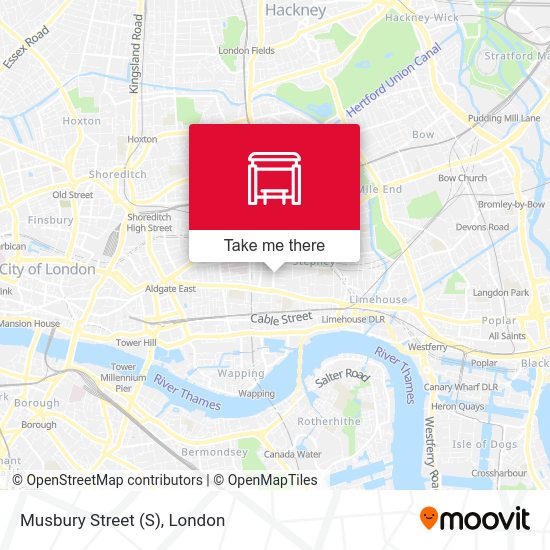Musbury Street map