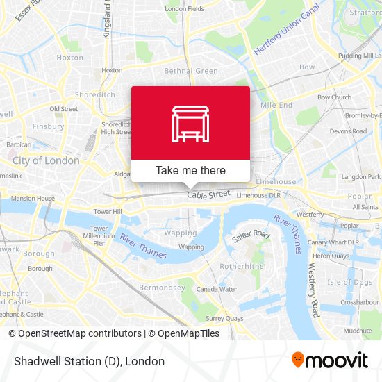 Shadwell Station (D) map