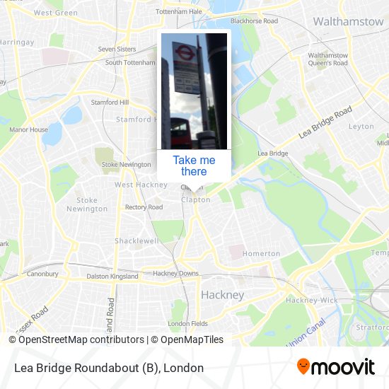 Lea Bridge Roundabout map